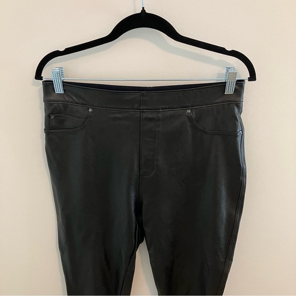 Spanx Faux Leather-Like Ankle Skinny Pants in Black Large - Picture 4 of 13